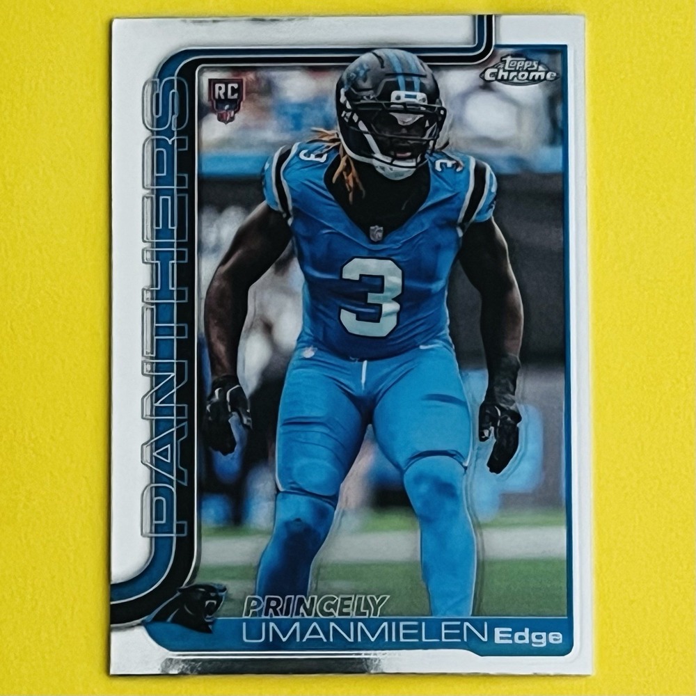 2025 Topps Chrome NFL Football Princely Umanmielen RC #377 Carolina Panthers